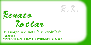 renato kotlar business card